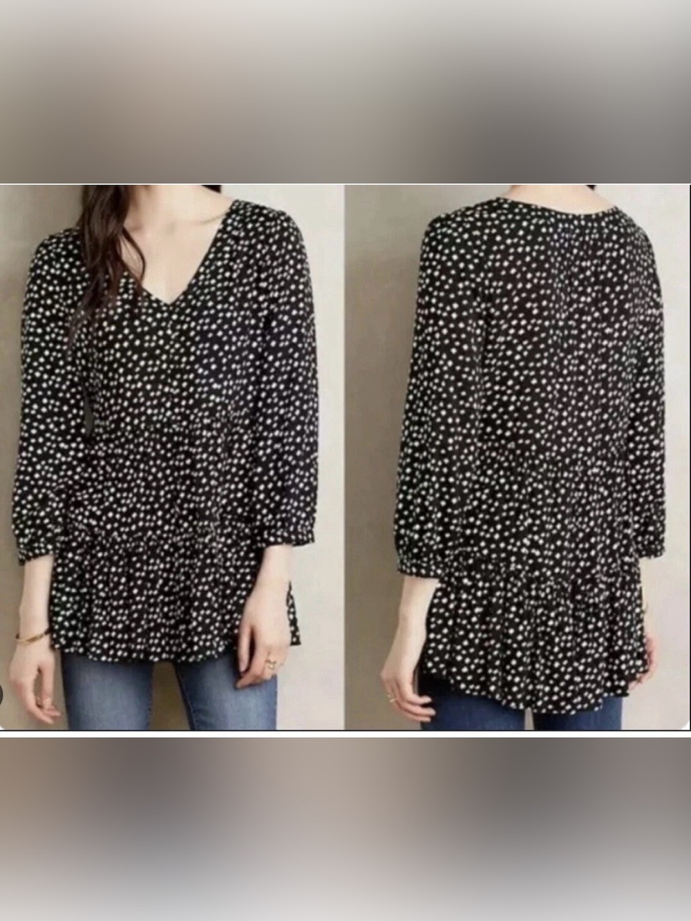 Maeve by Anthropologie "Lila" Tiered Tunic Blouse